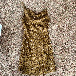 Urban outfitters SILK LEOPARD DRESS